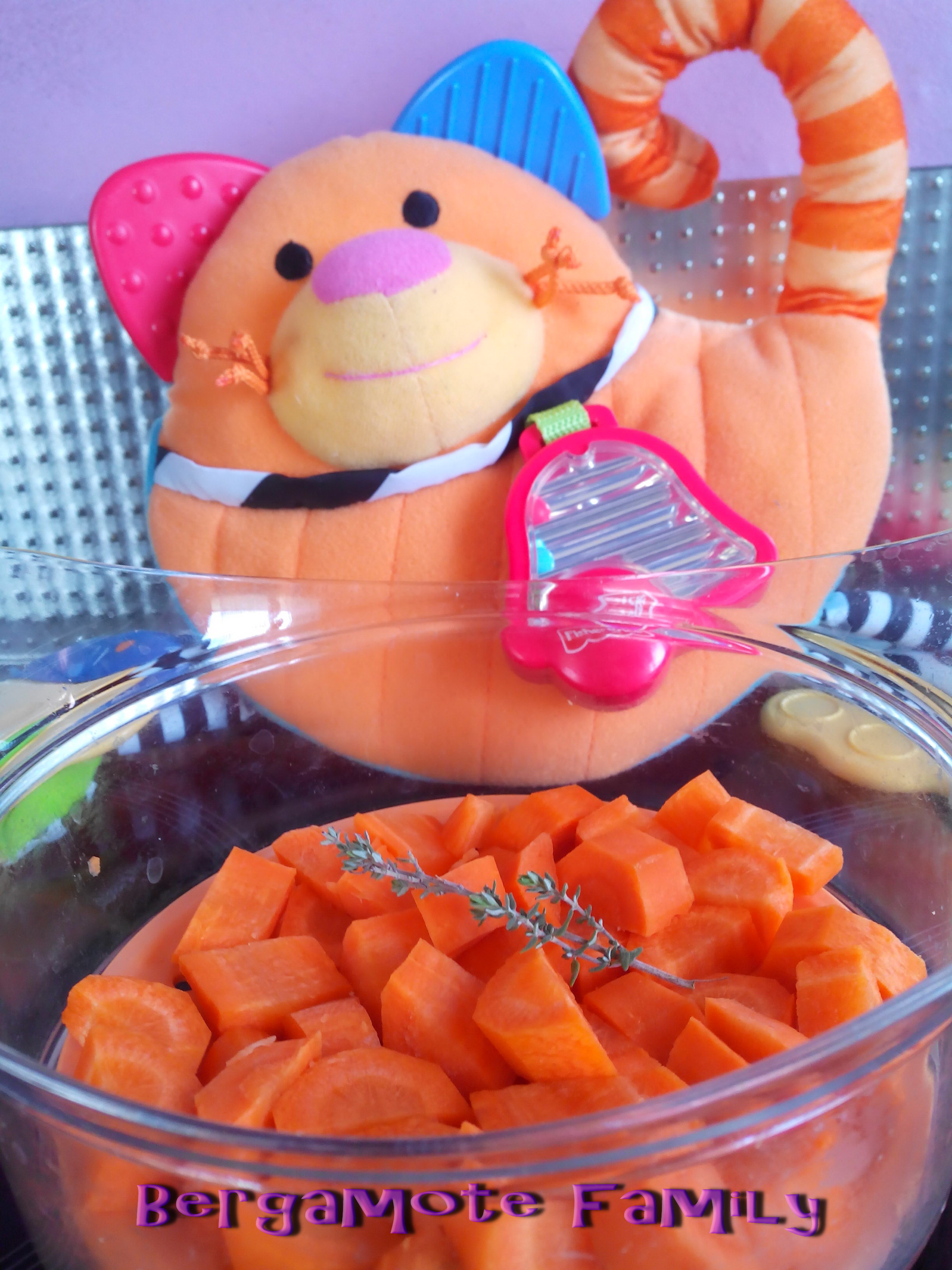 écrasé carotte au thym du jardin