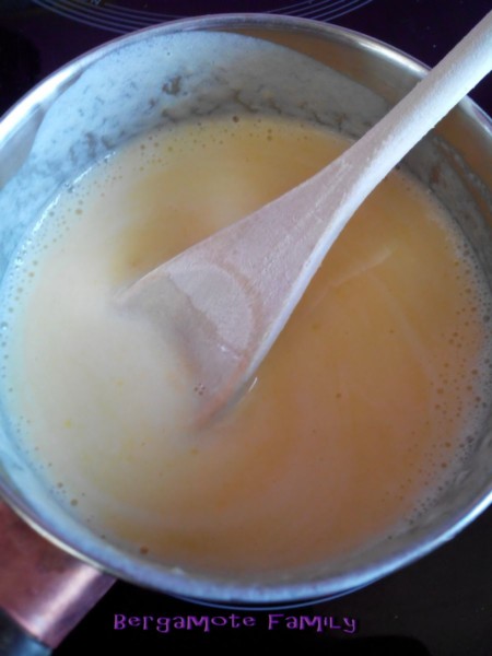 crème de pêche cuisson