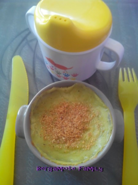 Gratin poisson aux légumes verts