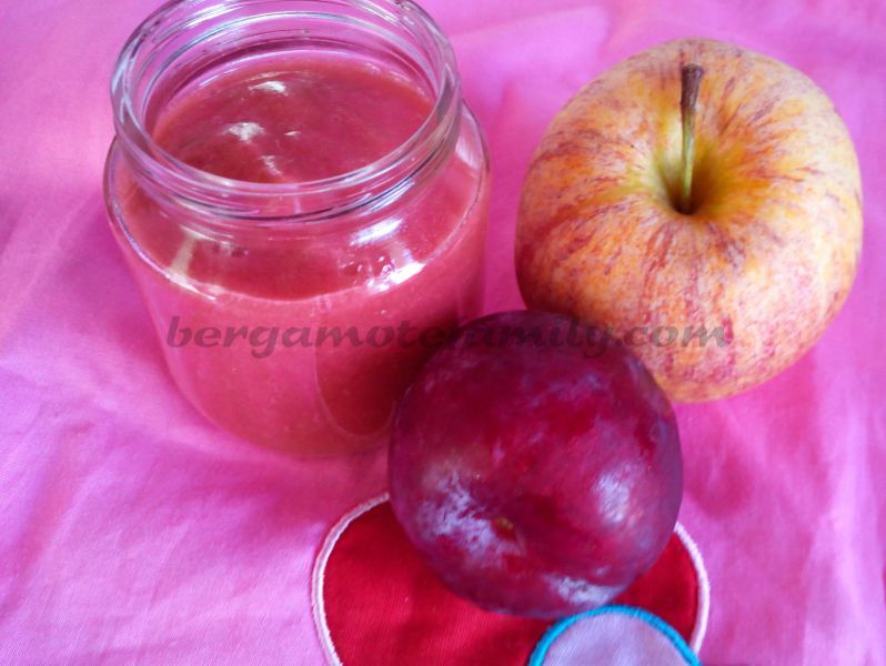 compote de prune et pomme bébé - bergamote family