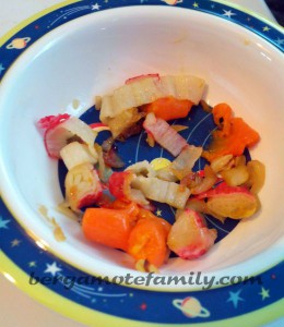 carottes et surimi au curry - Bergamote Family