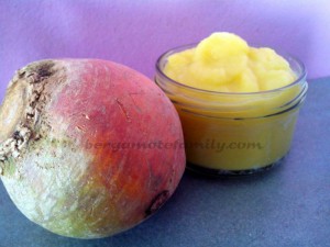 purée betterave jaune et courgette - Bergamote Family