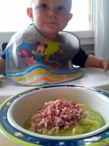 Jambon et sa purée de patate douce blanche, courgette et pointe de curry - bergamote family (11)