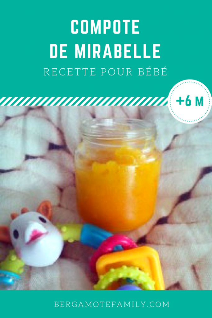 Bébé découvre la compote de mirabelle Bergamote & Family