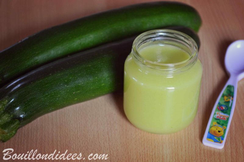 Premiere Puree Bebe Courgette 4 6 Mois Diversification Bouillondidees Bergamote Family