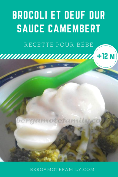 Brocoli Et œuf Dur A La Sauce Camembert Des 12 Mois Bergamote Family