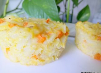Gâteau de riz et lentilles corail