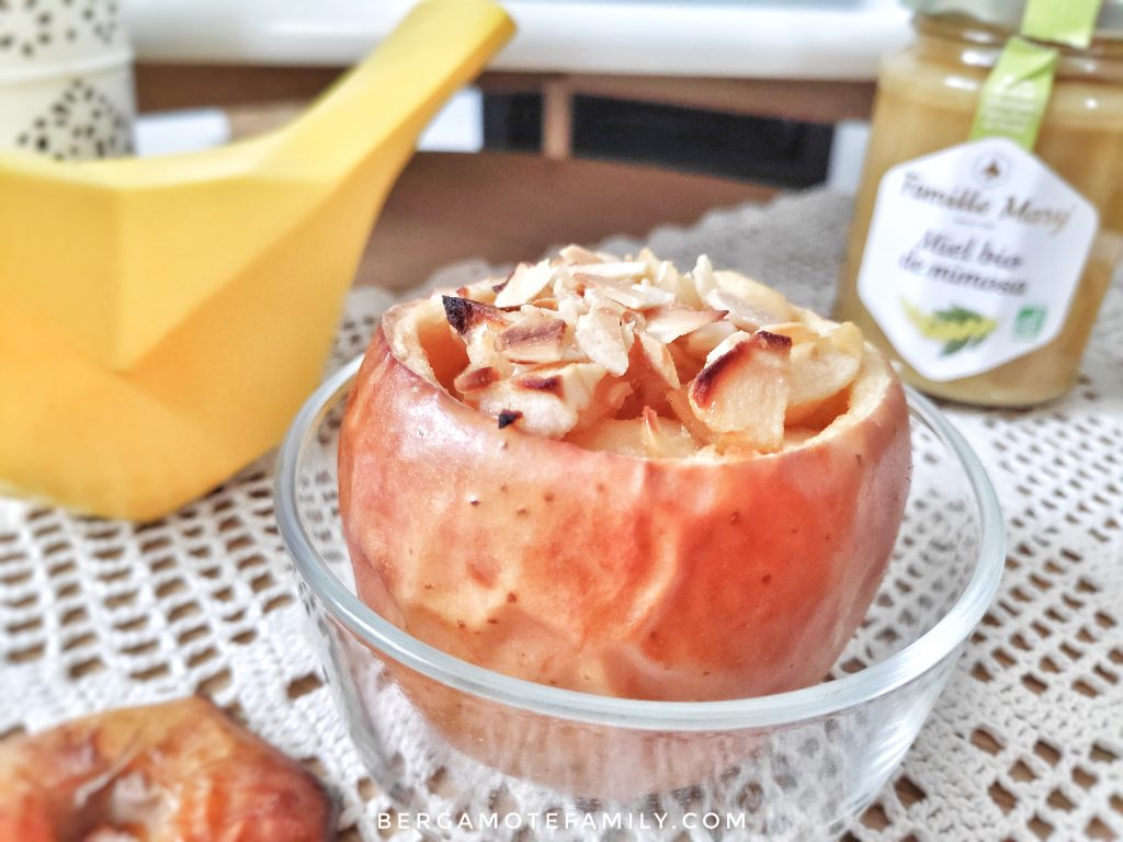 Recette facile : ma petite pomme au miel au four - Bergamote & Family