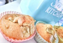Muffins à la rhubarbe – sans beurre, sans PLV (DT1)