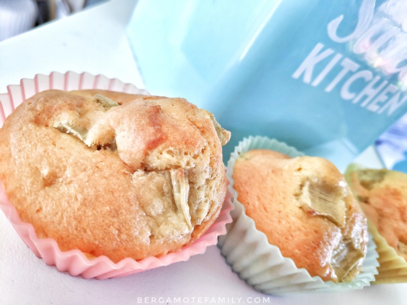 Recette de muffins à la rhubarbe sans beurre avec calcul de l'apport en glucides (diabétique) - bergamote family
