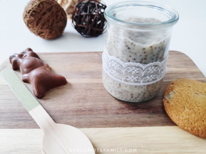 Recette de pudding de chia à la pomme et cannelle pour le goûter des enfants