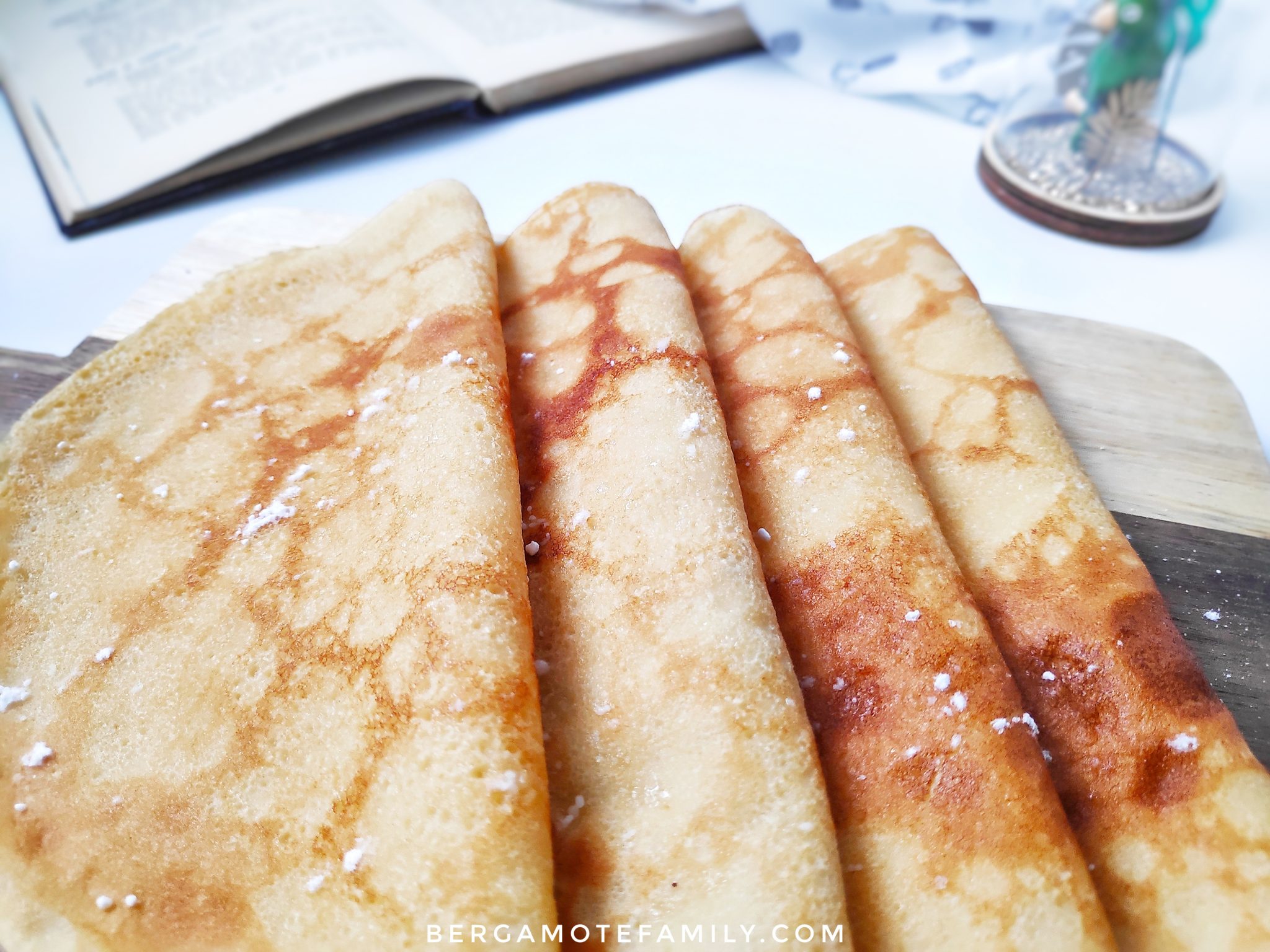 Crêpes à la farine de coco et crêpes sucettes Bergamote & Family
