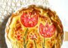 Jolie quiche au maquereau : motif fleur