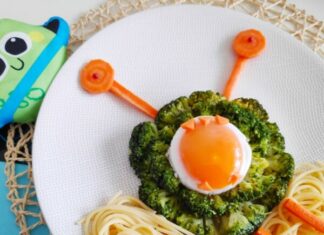 Assiette ludique : le crabe extraterrestre